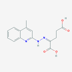 (2Z)-2-[2-(4-methylquinolin-2-yl)hydrazinylidene]pentanedioic acid