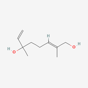 molecular formula C10H18O2 B1236706 2,6-dimethylocta-2,7-diene-1,6-diol CAS No. 64142-78-5