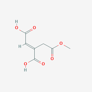molecular formula C7H8O6 B1236711 (2E)-2-(methoxycarbonylmethyl)but-2-enedioic acid 