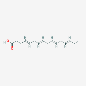 molecular formula C16H24O2 B1236715 (4E,7E,10E,13E)-hexadeca-4,7,10,13-tetraenoic acid 
