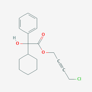 molecular formula C18H21ClO3 B123672 4-Chlorobut-2-yn-1-yl 2-cyclohexyl-2-hydroxy-2-phenylacetate CAS No. 127755-21-9