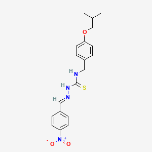 (2E)-N-[4-(2-methylpropoxy)benzyl]-2-(4-nitrobenzylidene)hydrazinecarbothioamide