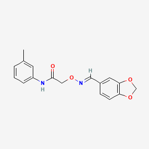 (E)-2-(((Benzo[d][1,3]dioxol-5-ylmethylene)amino)oxy)-N-(m-tolyl)acetamide
