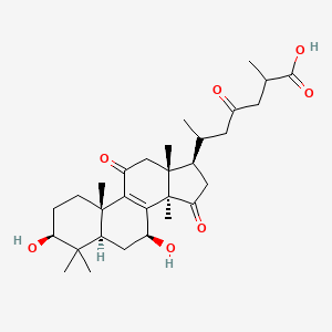 6-[(3S,5R,7S,10S,13R,14R,17R)-3,7-dihydroxy-4,4,10,13,14-pentamethyl-11,15-dioxo-2,3,5,6,7,12,16,17-octahydro-1H-cyclopenta[a]phenanthren-17-yl]-2-methyl-4-oxoheptanoic acid