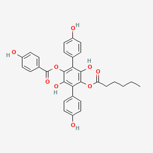 molecular formula C31H28O9 B1236773 Thelephantin B 
