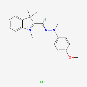 molecular formula C20H24ClN3O B12367817 1,3,3-Trimethyl-2-(N-methyl-N-(4-methoxyphenyl)hydrazonomethyl)indolium chloride CAS No. 38936-35-5
