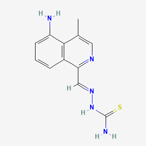 molecular formula C12H13N5S B1236795 4-Methyl-5-amino-1-formylisoquinoline thiosemicarbazone CAS No. 59261-39-1