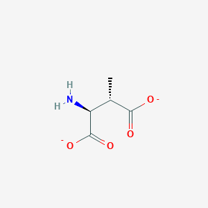 molecular formula C5H7NO4-2 B1236796 threo-3-methyl-L-aspartate(2-) 