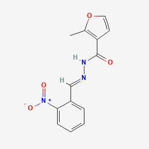 molecular formula C13H11N3O4 B1236799 2-methyl-N'-[(E)-(2-nitrophenyl)methylidene]-3-furohydrazide 