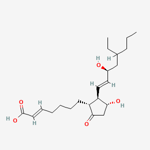 molecular formula C22H36O5 B1236815 (E)-7-[(1R,2R,3R)-2-[(E,3S)-5-ethyl-3-hydroxyoct-1-enyl]-3-hydroxy-5-oxocyclopentyl]hept-2-enoic acid CAS No. 54443-06-0