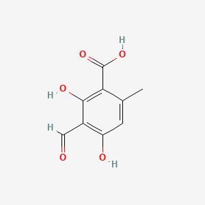 molecular formula C9H8O5 B1236829 Haematommic acid 