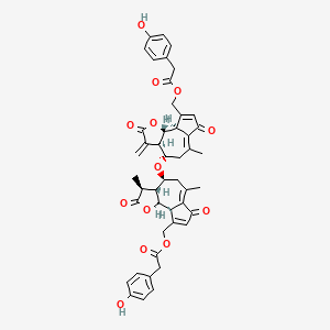 molecular formula C46H44O13 B1236835 Lactucain C 