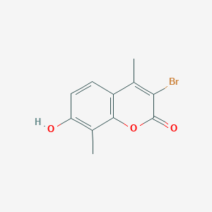 molecular formula C11H9BrO3 B1236860 3-Bromo-7-hydroxy-4,8-dimethylcoumarin 