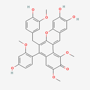 molecular formula C34H28O10 B1236871 Santalin B CAS No. 51033-46-6
