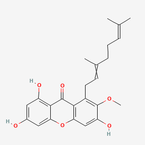 molecular formula C24H26O6 B1236878 1-(3,7-Dimethylocta-2,6-dienyl)-3,6,8-trihydroxy-2-methoxyxanthen-9-one 