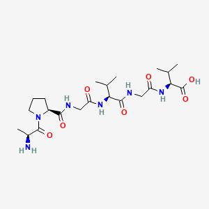 molecular formula C22H38N6O7 B12368934 Hexapeptide-12 CAS No. 70592-18-6