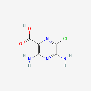 molecular formula C5H5ClN4O2 B1236903 3,5-Diamino-6-chloropyrazine-2-carboxylic acid CAS No. 4878-36-8