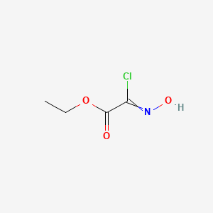 molecular formula C4H6ClNO3 B1236916 Acetic acid, chloro(hydroxyimino)-, ethyl ester 
