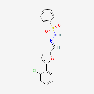 N-[(E)-[5-(2-chlorophenyl)furan-2-yl]methylideneamino]benzenesulfonamide
