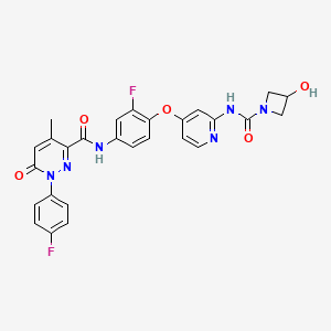 molecular formula C27H22F2N6O5 B12369338 LAH-1 
