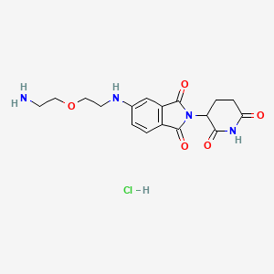 molecular formula C17H21ClN4O5 B12369421 Thalidomide-5-NH-PEG1-NH2 hydrochloride 