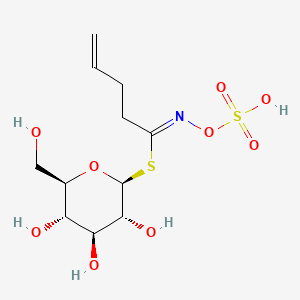 molecular formula C11H19NO9S2 B1236949 [(2S,3R,4S,5S,6R)-3,4,5-trihydroxy-6-(hydroxymethyl)oxan-2-yl] (1Z)-N-sulfooxypent-4-enimidothioate 
