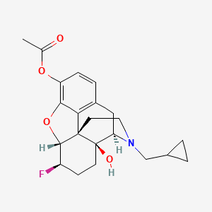 molecular formula C22H26FNO4 B1236950 3-Acetyl-6-deoxy-6-fluoronaltrexone CAS No. 94696-53-4