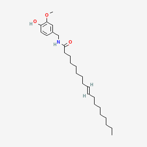 molecular formula C26H43NO3 B1236954 N-Vanillyl-9-octadecenamide CAS No. 95548-23-5