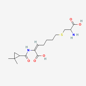 7-((2-Amino-2-carboxyethyl)thio)-2-(((2,2-dimethylcyclopropyl)carbonyl)amino)-2-heptenoic acid