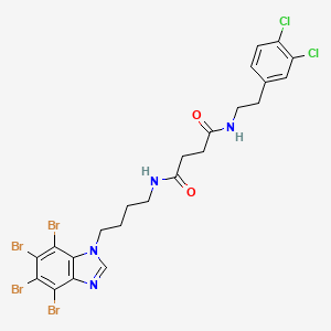 molecular formula C23H22Br4Cl2N4O2 B12369572 CK2-IN-11 