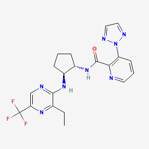molecular formula C20H21F3N8O B12369673 CVN766 