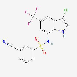 molecular formula C16H9ClF3N3O2S B12369686 SR-3-65 