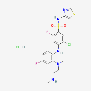 molecular formula C19H21Cl2F2N5O2S2 B12369953 Aneratrigine hydrochloride 