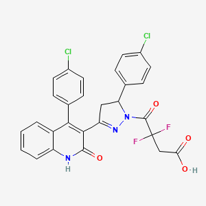 molecular formula C28H19Cl2F2N3O4 B12370085 DQP-997-74 