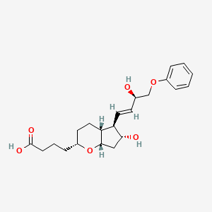 molecular formula C22H30O6 B1237009 4-[(2R,4aR,5R,6R,7aS)-6-hydroxy-5-[(E,3R)-3-hydroxy-4-phenoxybut-1-enyl]-2,3,4,4a,5,6,7,7a-octahydrocyclopenta[b]pyran-2-yl]butanoic acid CAS No. 72657-07-9