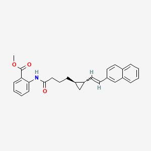 molecular formula C27H27NO3 B1237010 8-(2-Naphthyl)-N-(2-methoxycarbonylphenyl)-5,6-methano-7-octenamide CAS No. 119261-58-4