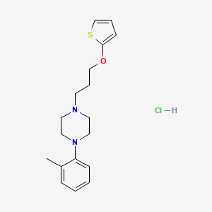 molecular formula C18H25ClN2OS B1237013 3-gamma-(N-o-Tolylpiperazino)propoxythiophene hydrochloride CAS No. 40737-73-3
