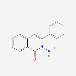 molecular formula C15H12N2O B1237015 2-Amino-3-phenylisocarbostyril CAS No. 54613-38-6