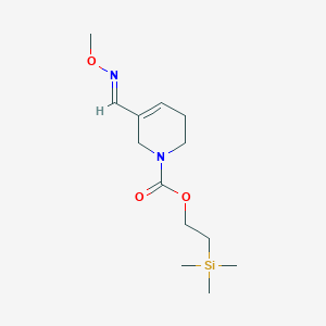 molecular formula C13H24N2O3Si B123702 2-(Trimethylsilyl)ethyl (E)-3,6-dihydro-5-((methoxyimino)methyl)-1(2H)-pyridinecarboxylate CAS No. 145071-40-5