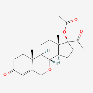 molecular formula C22H30O5 B1237022 17-Acetoxy-7-oxaprogesterone CAS No. 42061-81-4