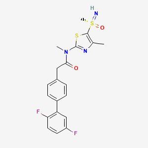 molecular formula C20H19F2N3O2S2 B12370249 Adibelivir 