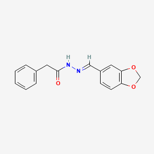 N-[(E)-1,3-benzodioxol-5-ylmethylideneamino]-2-phenylacetamide