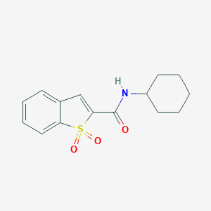 molecular formula C15H17NO3S B123703 N-Cyclohexyl-S,S-dioxobenzo(b)tiophene-2-carboxamide CAS No. 149118-66-1