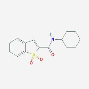 molecular formula C15H17NO3S B123703 N-Cyclohexyl-1,1-dioxo-1H-1-benzothiophene-2-carboxamide CAS No. 149118-66-1
