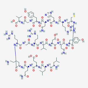 molecular formula C99H158N34O29S B123704 Lleqkrgrvdnycrhnygv CAS No. 142609-55-0