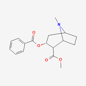 molecular formula C17H21NO4 B1237067 [1R-(2-Endo-3-exo)]-3-(benzolyloxy)-8-methyl-8-azabicyclo[3.2.1]octane-2-carboxylic acid methyl ester 