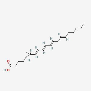 molecular formula C21H32O2 B1237072 5,6-Methanoleukotriene A4 CAS No. 83213-62-1