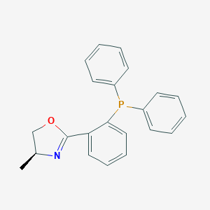 molecular formula C22H20NOP B123708 [2-[(4S)-4-methyl-4,5-dihydro-1,3-oxazol-2-yl]phenyl]-diphenylphosphane CAS No. 148461-12-5