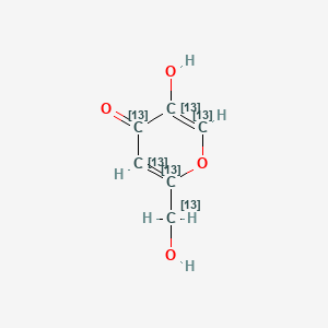 molecular formula C6H6O4 B12370822 Kojic acid-13C6 