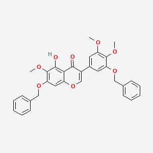 molecular formula C32H28O8 B1237093 Irigenin, dibenzyl ether 